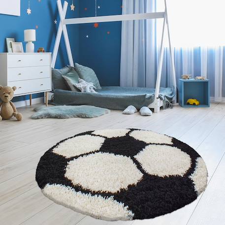 Tapis enfant tissé shaggy foot Autre+Bleu+Jaune+Noir+Rouge+Vert 22 - vertbaudet enfant 