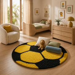 Linge de maison et décoration-Décoration-Tapis-Tapis enfant tissé shaggy foot