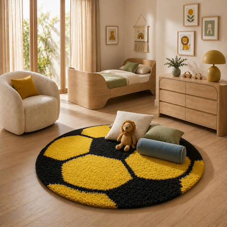 Tapis enfant tissé shaggy foot Autre+Bleu+Jaune+Noir+Rouge+Vert 13 - vertbaudet enfant 