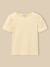 T-shirt à côtes  - coton biologique Ecru+Jaune+Tangerine 3 - vertbaudet enfant 