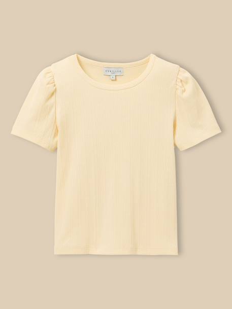 Fille-T-shirt, sous-pull-T-shirt-T-shirt à côtes fille - coton biologique