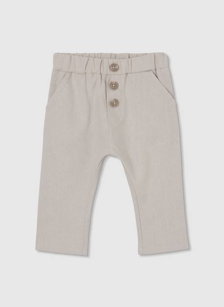 Ensemble en lin  pour bébé Beige 4 - vertbaudet enfant 