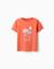 Lot de 2 t-shirts en coton avec imprimés plage Jaune clair+Orange sombre 6 - vertbaudet enfant 
