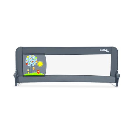 Barrière de lit 2-en-1 de 150 cm pliable Animaux gris+Bleu clair+Tippi rose 1 - vertbaudet enfant 