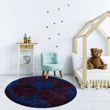 Tapis enfant tissé shaggy foot Autre+Bleu+Jaune+Noir+Rouge+Vert 10 - vertbaudet enfant 