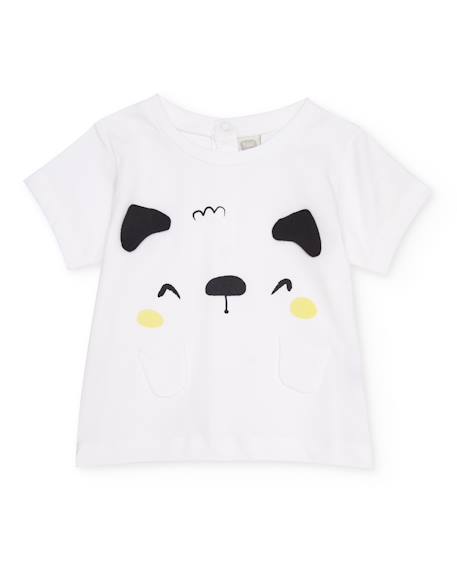Ensemble en tricot pour nouveau-né avec motif petit chien Blanc 2 - vertbaudet enfant 