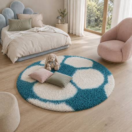 Tapis enfant tissé shaggy foot Autre+Bleu+Jaune+Noir+Rouge+Vert 6 - vertbaudet enfant 