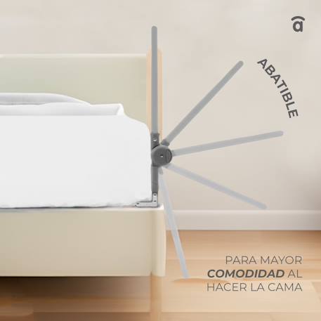 Barrière de lit 2-en-1 de 150 cm pliable Animaux gris+Bleu clair+Tippi rose 4 - vertbaudet enfant 