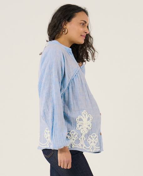Blouse et chemise d'allaitement sarah Beige+Bleu 10 - vertbaudet enfant 