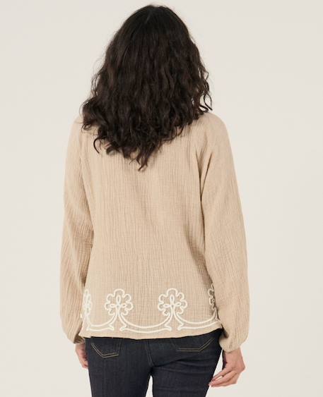 Blouse et chemise d'allaitement sarah Beige+Bleu 4 - vertbaudet enfant 