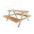 Table de pique-nique en bois d'acacia pour enfant, salon de jardin 4 places vert de gris et teck - caroline Vert de gris 2 - vertbaudet enfant 