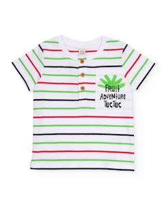 Garçon-T-shirt, polo, sous-pull-T-shirt garçon en maille à rayures