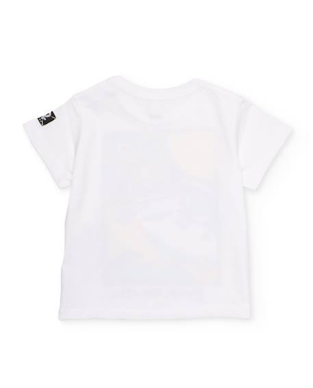 T-shirt en maille pour garçon avec motif sur le devant Blanc 2 - vertbaudet enfant 