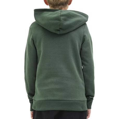 Sweat garçon à capuche aris Gris+Noir+Vert 6 - vertbaudet enfant 