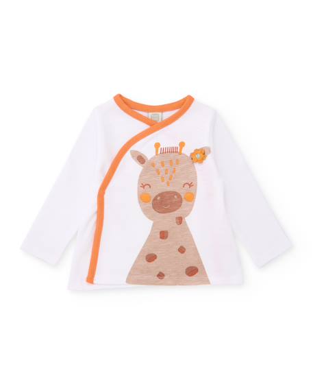Ensemble en tricot pour nouveau-né avec imprimé girafe Blanc 2 - vertbaudet enfant 