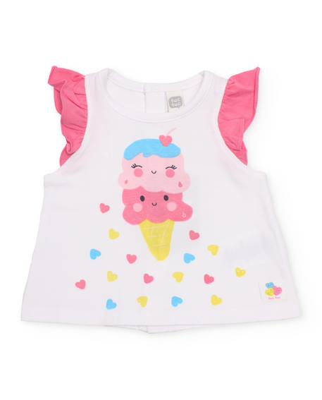 Ensemble en tricot pour nouveau-né avec volants Blanc 2 - vertbaudet enfant 