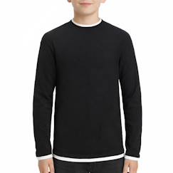 -Pull garçon manches longues twinn knit neck