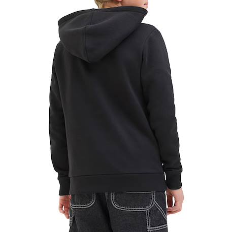 Sweat garçon à capuche aris Gris+Noir+Vert 4 - vertbaudet enfant 