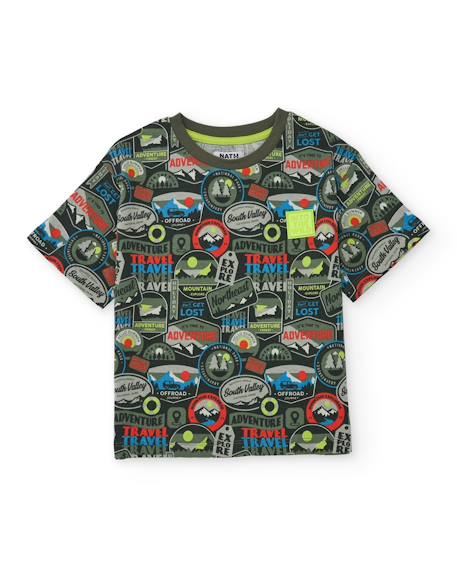 Garçon-T-shirt garçon en maille à thématique aventurière