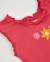 T-shirt fille en maille avec volants au col Rouge 3 - vertbaudet enfant 