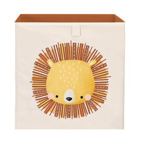 Boîte de rangement carrée chompy le lion Orange 1 - vertbaudet enfant 