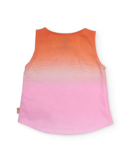 T-shirt fille en maille avec imprimé sur le devant Rose 2 - vertbaudet enfant 