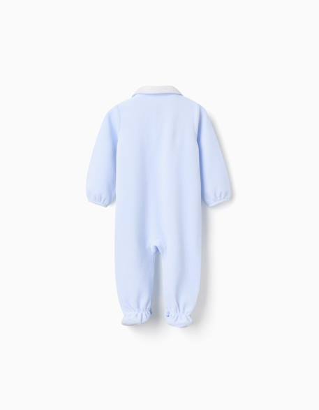 Barboteuse en velours avec détail plissé Bleu 2 - vertbaudet enfant 