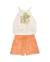 Ensemble fille en maille avec imprimé tropical Blanc 1 - vertbaudet enfant 