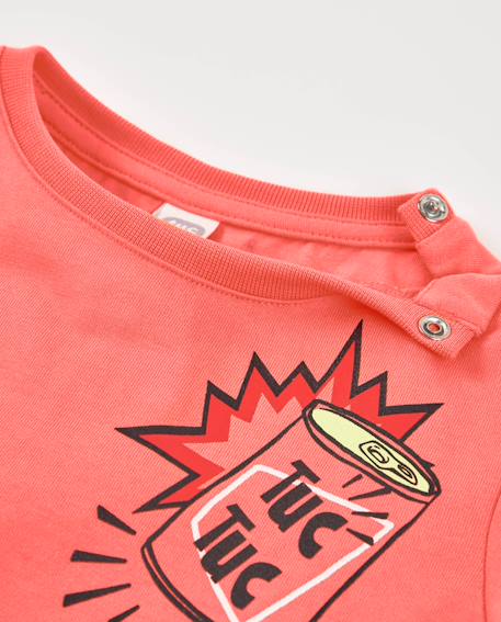 T-shirt garçon en maille avec motif style pop Orange 3 - vertbaudet enfant 