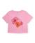 T-shirt fille en maille avec hibiscus sur le devant Rose 1 - vertbaudet enfant 