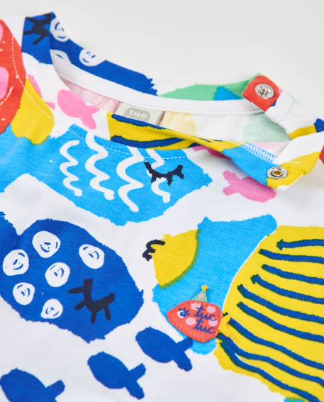 T-shirt en maille pour fille avec nœud sur le devant Multicolore 3 - vertbaudet enfant 