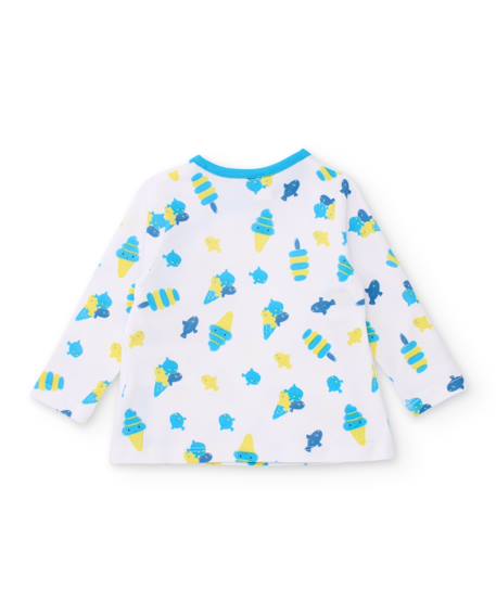 Ensemble en tricot pour nouveau-né avec imprimé poissons Blanc 3 - vertbaudet enfant 