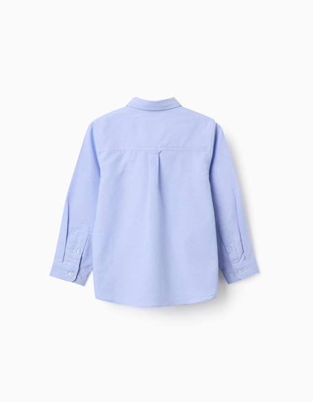 Chemise en coton Blanc+Bleu clair 6 - vertbaudet enfant 
