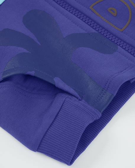 Sweat garçon en maille avec fermeture zippée Violet 4 - vertbaudet enfant 