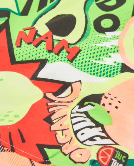 Sweat-shirt garçon en maille avec graphismes de bande dessinée Vert 4 - vertbaudet enfant 