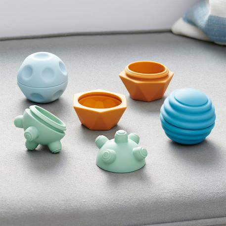 Lot de 4 balles sensorielles en silicone Multicolore 3 - vertbaudet enfant 