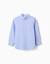 Chemise en coton Blanc+Bleu clair 5 - vertbaudet enfant 