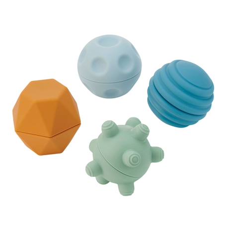 Lot de 4 balles sensorielles en silicone Multicolore 1 - vertbaudet enfant 