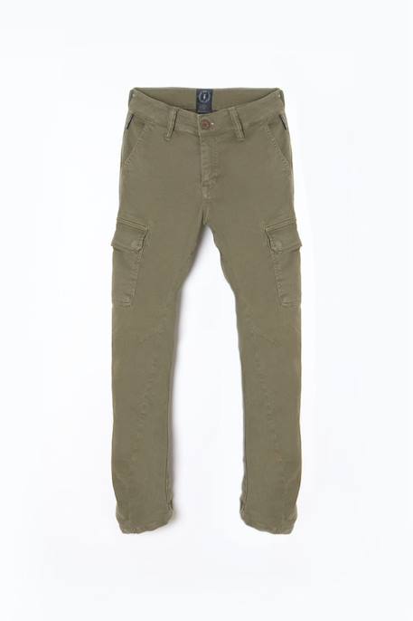 Jeans carotte, longueur 34 Khaki 1 - vertbaudet enfant 