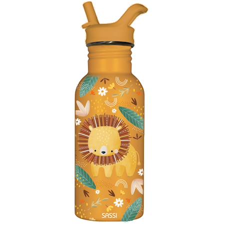 Bouteille en inox chompy le lion 500 ml Orange 1 - vertbaudet enfant 
