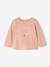 T-shirt manches longues bébé fille rose poudré+vanille 1 - vertbaudet enfant 