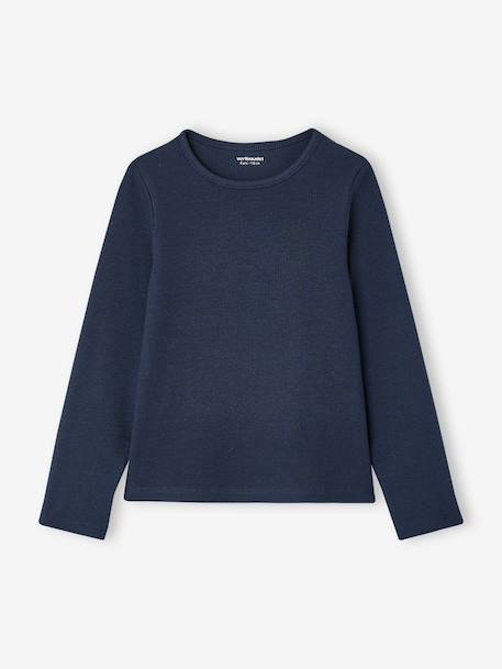 Lot de 3 T-shirts manches longues fille écru+encre+vanille 3 - vertbaudet enfant 