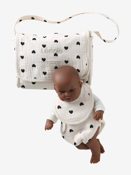 Sac à langer poupon personnalisable + couche + bavoir CHERRY+Cœur fondant+Sherpa 12 - vertbaudet enfant 