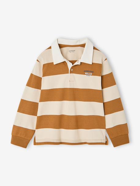 Polo rayé garçon gris chiné+marine+ocre+vert+vert d'eau 8 - vertbaudet enfant 