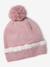 Ensemble fille bonnet, snood et gants en tricot rose pâle 2 - vertbaudet enfant 