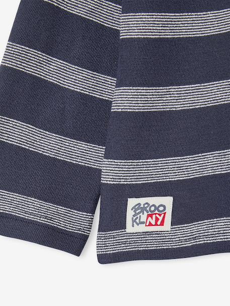 Tee-shirt manches longues effet rayé garçon marine+rayé blanc 6 - vertbaudet enfant 