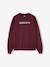 Sweat fille oversize inscription léopard anthracite+bordeaux 8 - vertbaudet enfant 