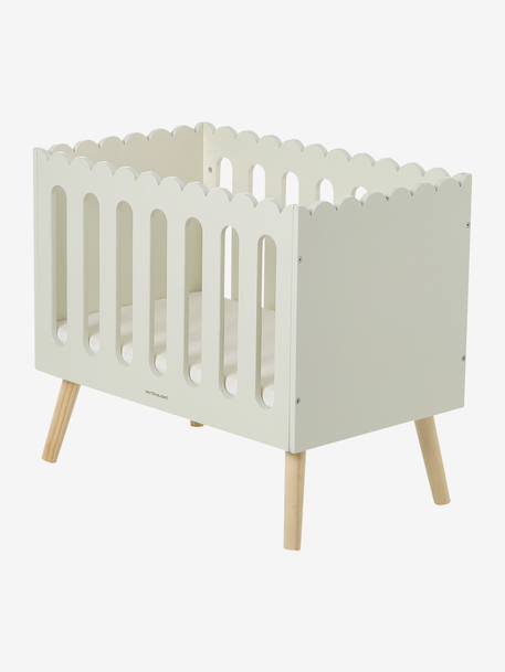 Lit poupon feston en bois FSC® blanc 1 - vertbaudet enfant 