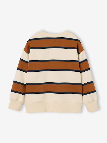 Sweat garçon col rond marine+noisette+pistache 9 - vertbaudet enfant 