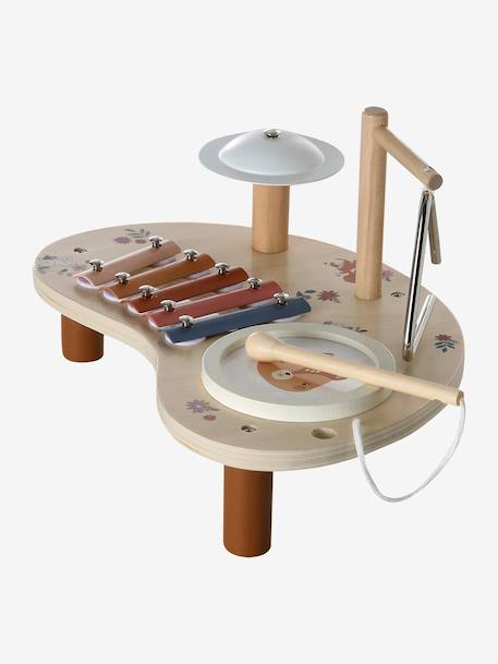 Mini table d'activités musicale en bois FSC® Rétro Flower+Tanzanie 2 - vertbaudet enfant 